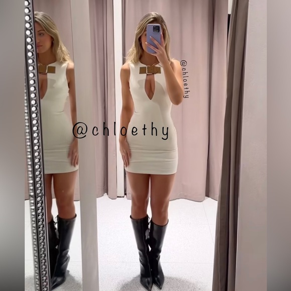 Zara BELTED TAILORED DRESS - Picture 8 of 16